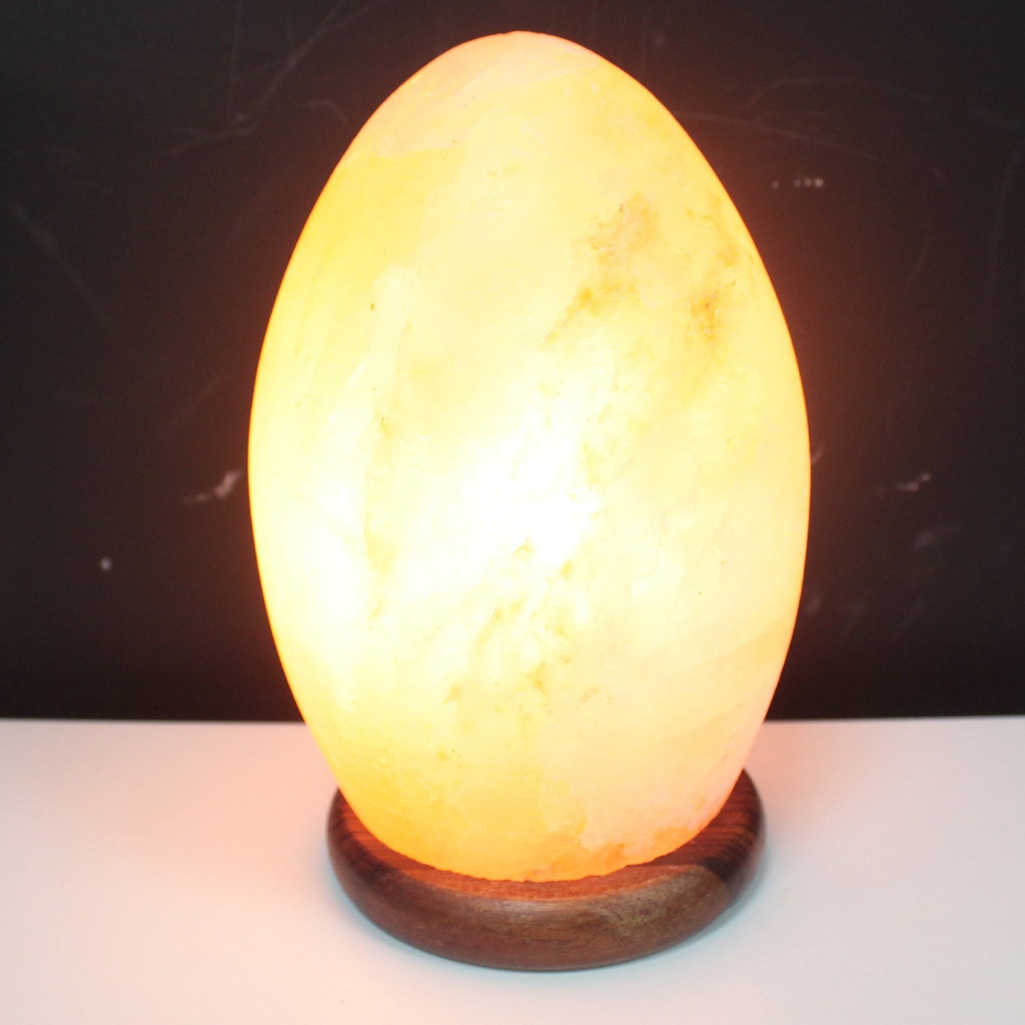 Salt Lamp Egg - Wooden Base