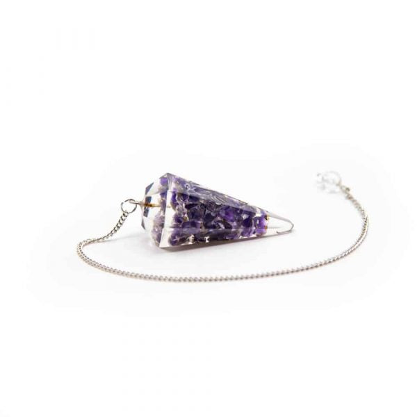 Amethyst Gemstone Orgonite Pendulum