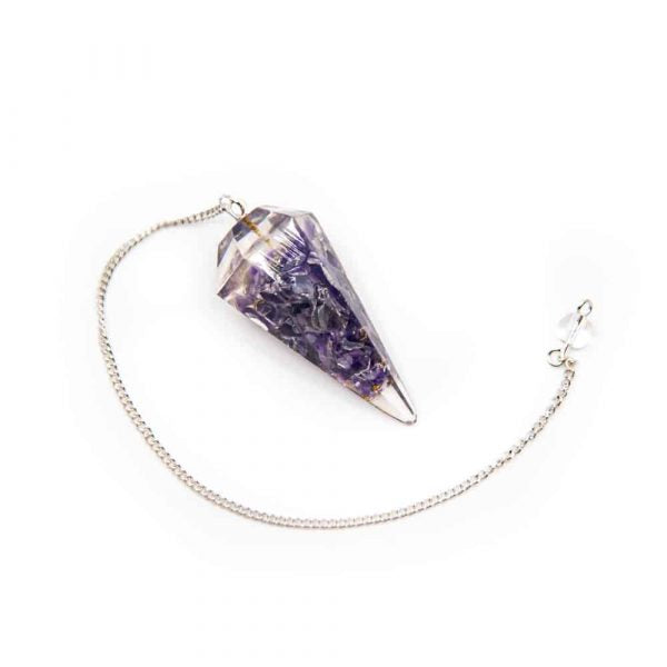 Amethyst Gemstone Orgonite Pendulum