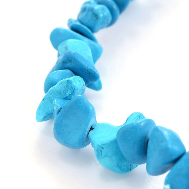 Blue Howlite Crystal Chip Bracelet