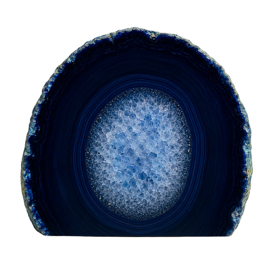 Blue Agate Geode – Approx. 9.5cm