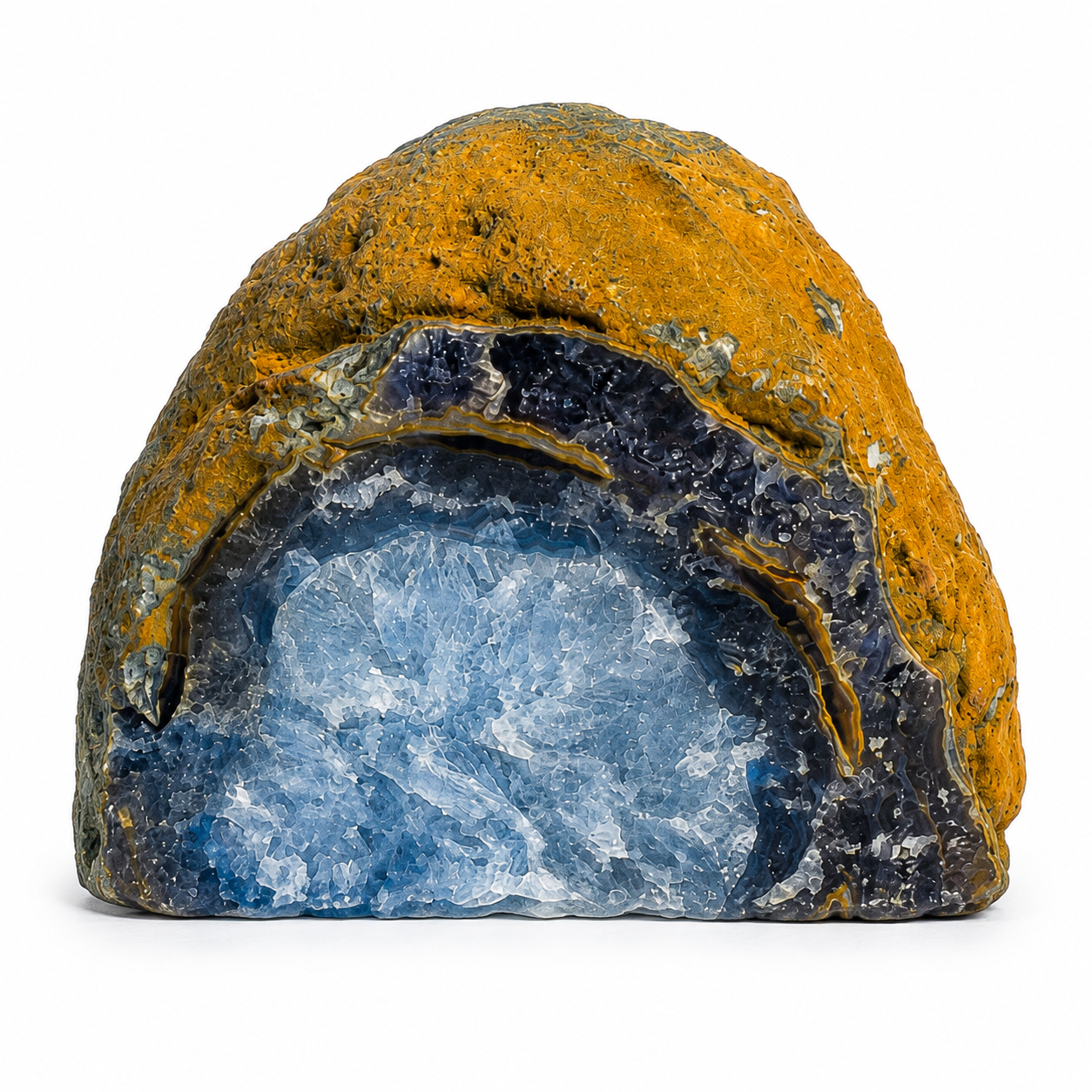 Blue Agate Geode – Approx. 9cm