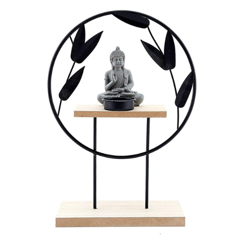 "Leaves of Serenity" Buddha Tealight Holder