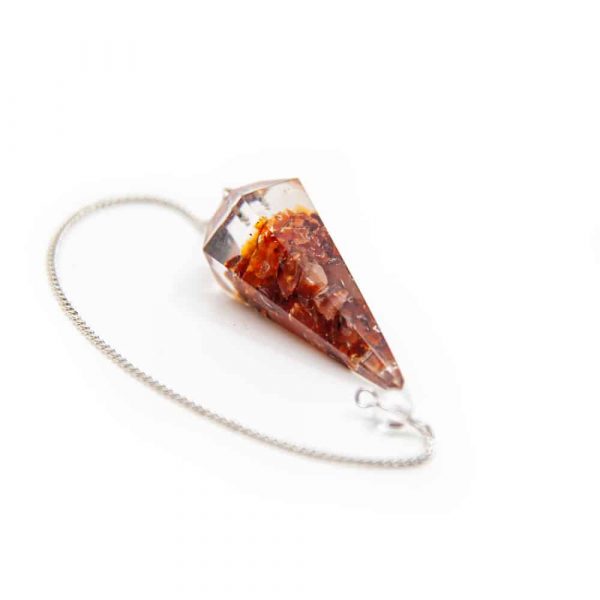 Carnelian Gemstone Orgonite Pendulum