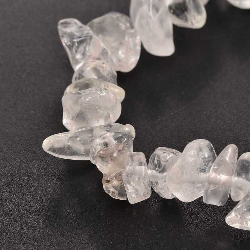 Clear Quartz Crystal Chip Bracelet