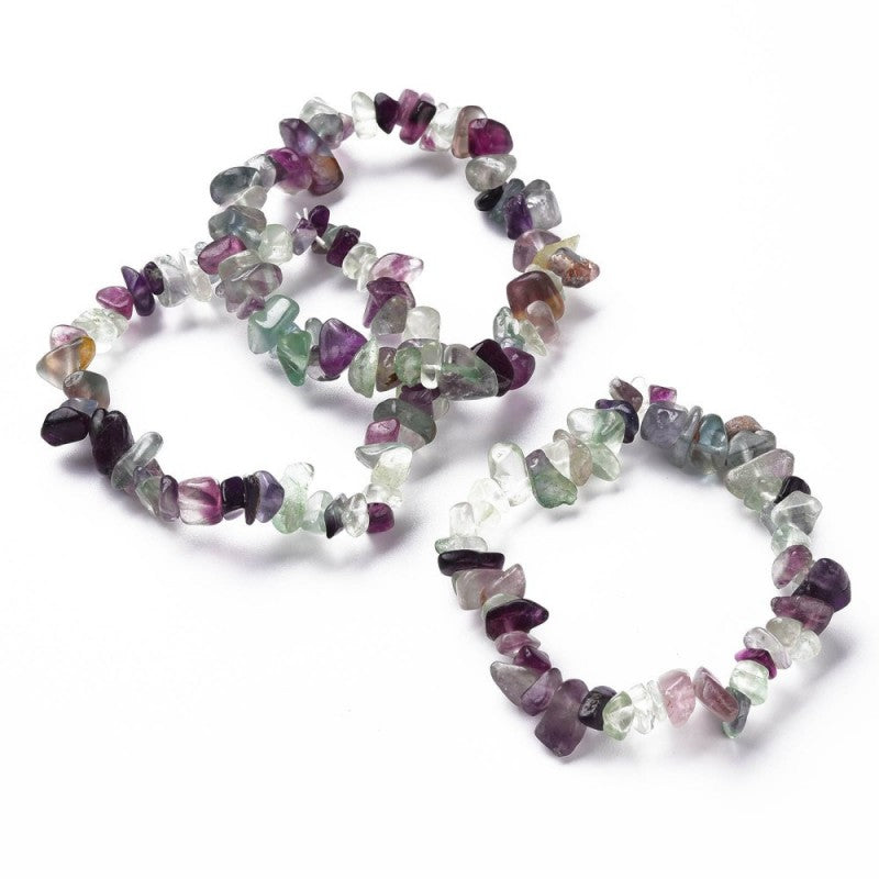 Fluorite Crystal Chip Bracelet