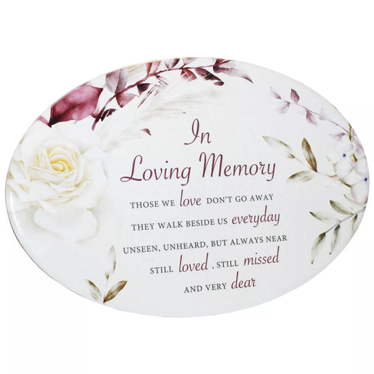Memorial Oval Plaque - "In Loving Memory"