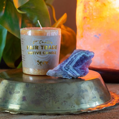 Sacral Chakra Votive Candle- FairTrade