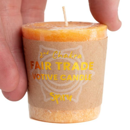 Sacral Chakra Votive Candle- FairTrade