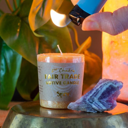 Sacral Chakra Votive Candle- FairTrade