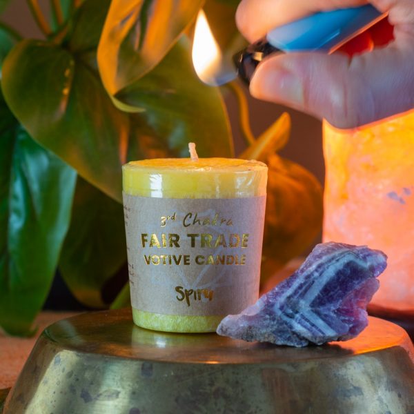 Solar Plexus Chakra Votive Candle- FairTrade