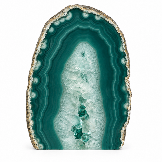 Teal Agate Geode – Approx. 7cm