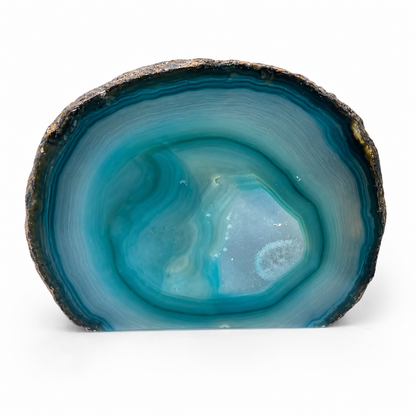 Teal Agate Geode – Approx. 11.5cm