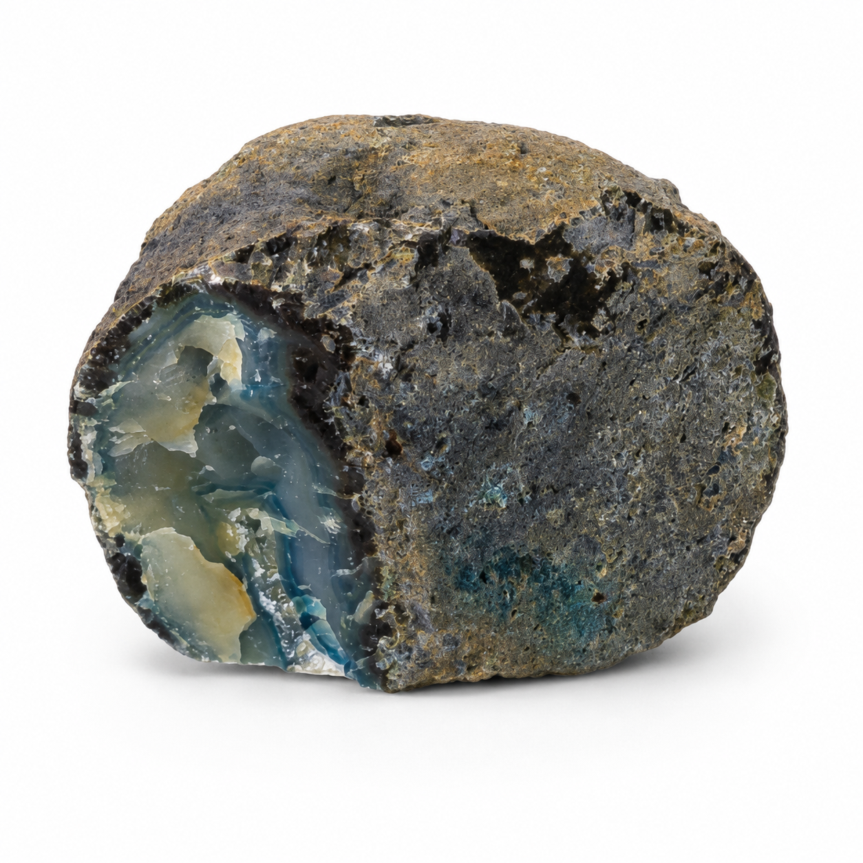 Teal Agate Geode – Approx. 11.5cm