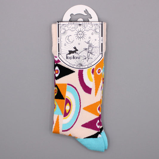 Hop Hare Bamboo Socks (36-40) - Psychedelic Evil Eye