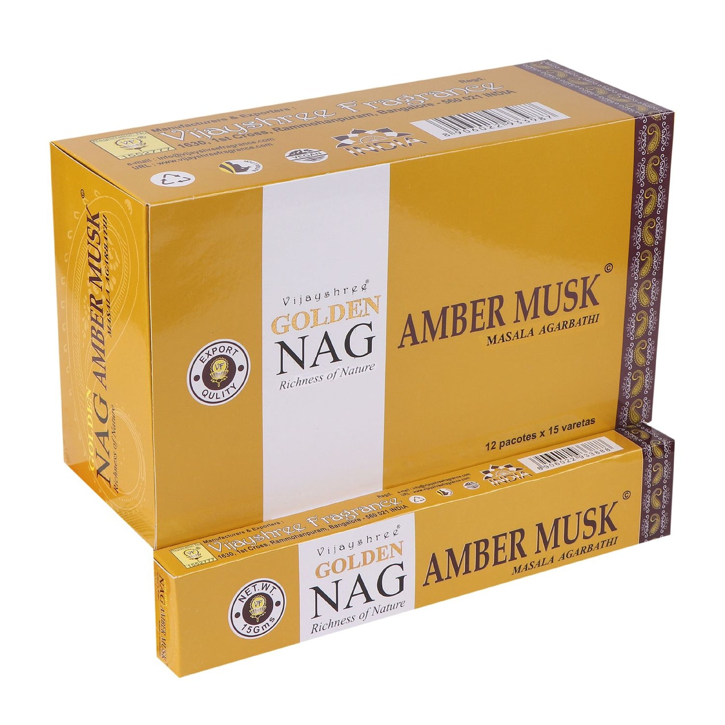 Golden Nag Incense Sticks - Amber Musk