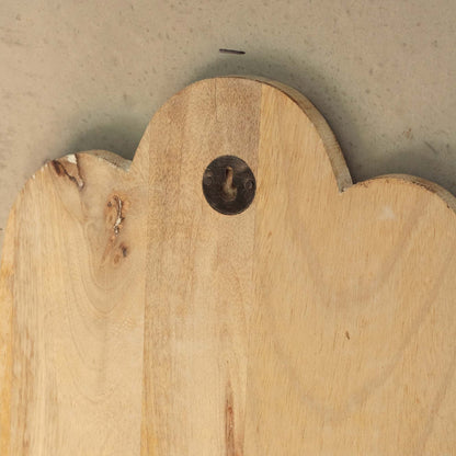 Mango Wood Hamsa Wall Plaque - Whitewash 52 cm