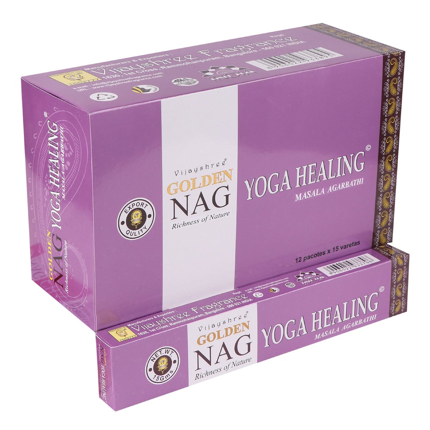 Golden Nag Incense Sticks - Yoga Healing