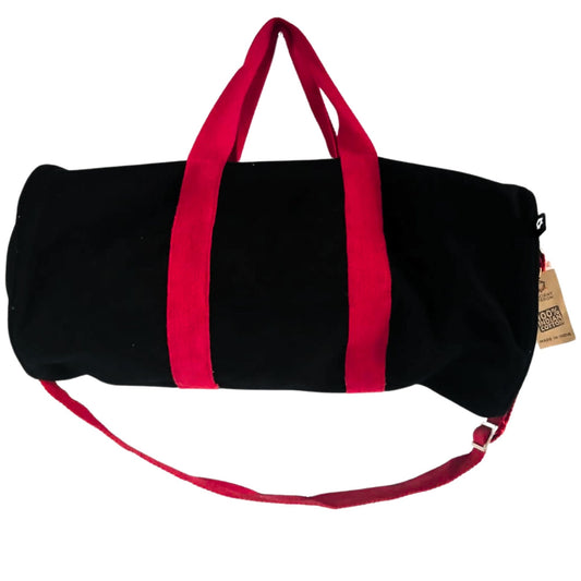 Duffel Bag - Black - Cherry Pink Handle