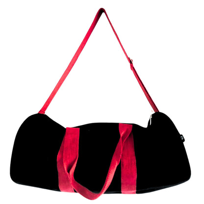 Duffel Bag - Black - Cherry Pink Handle