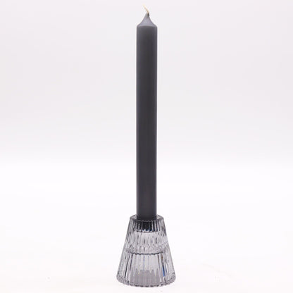 Set of 2  Flip Dinner Candle / Tealight Holder - Midnight Grey