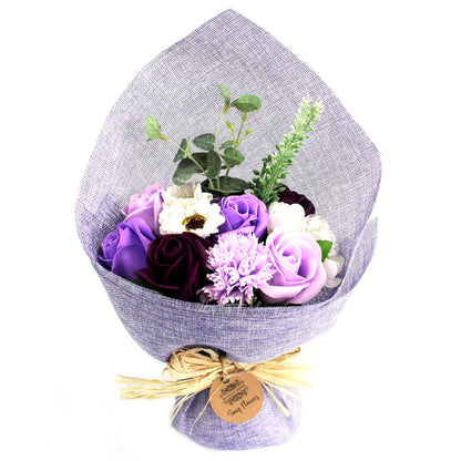 Standing Soap Flower Bouquet - Purple - Special