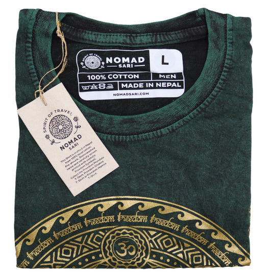 Large Stone Washed T-Shirt - Chakra - Green