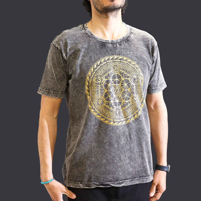 Medium Stone Washed T-Shirt - Chakra - Dark Grey