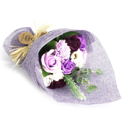 Standing Soap Flower Bouquet - Purple - Special