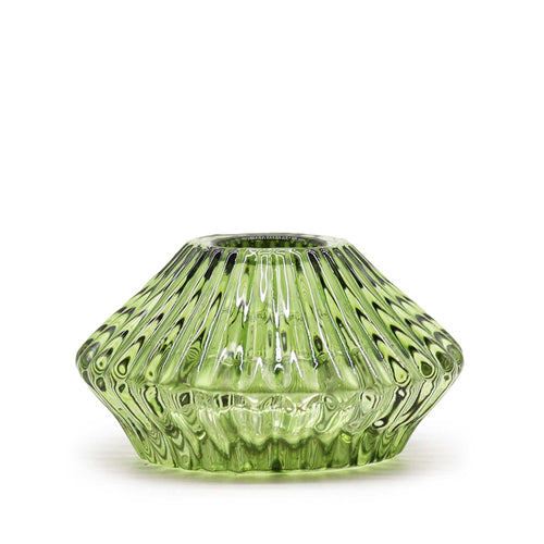 Set of 2  Flower Flip Dinner Candle / Tealight Holder -  Garden Jade