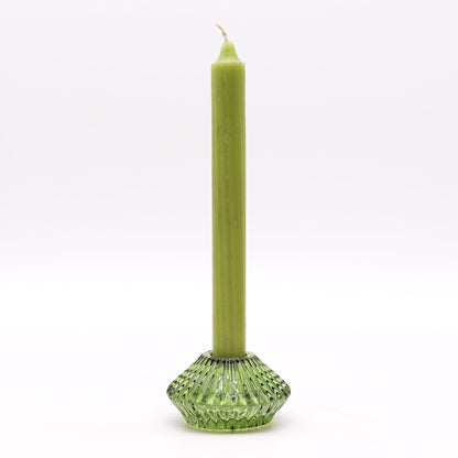 Set of 2  Flower Flip Dinner Candle / Tealight Holder -  Garden Jade