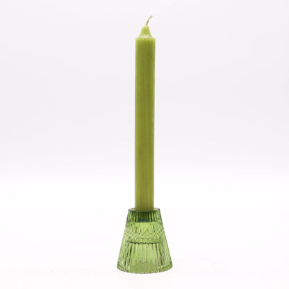 Set of 2  Flip Dinner Candle / Tealight Holder - Garden Jade