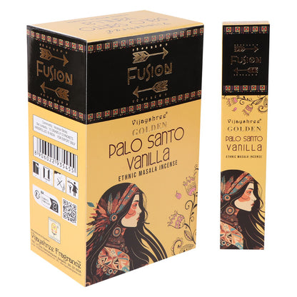 Golden Palo Santo and Vanilla Incense Sticks