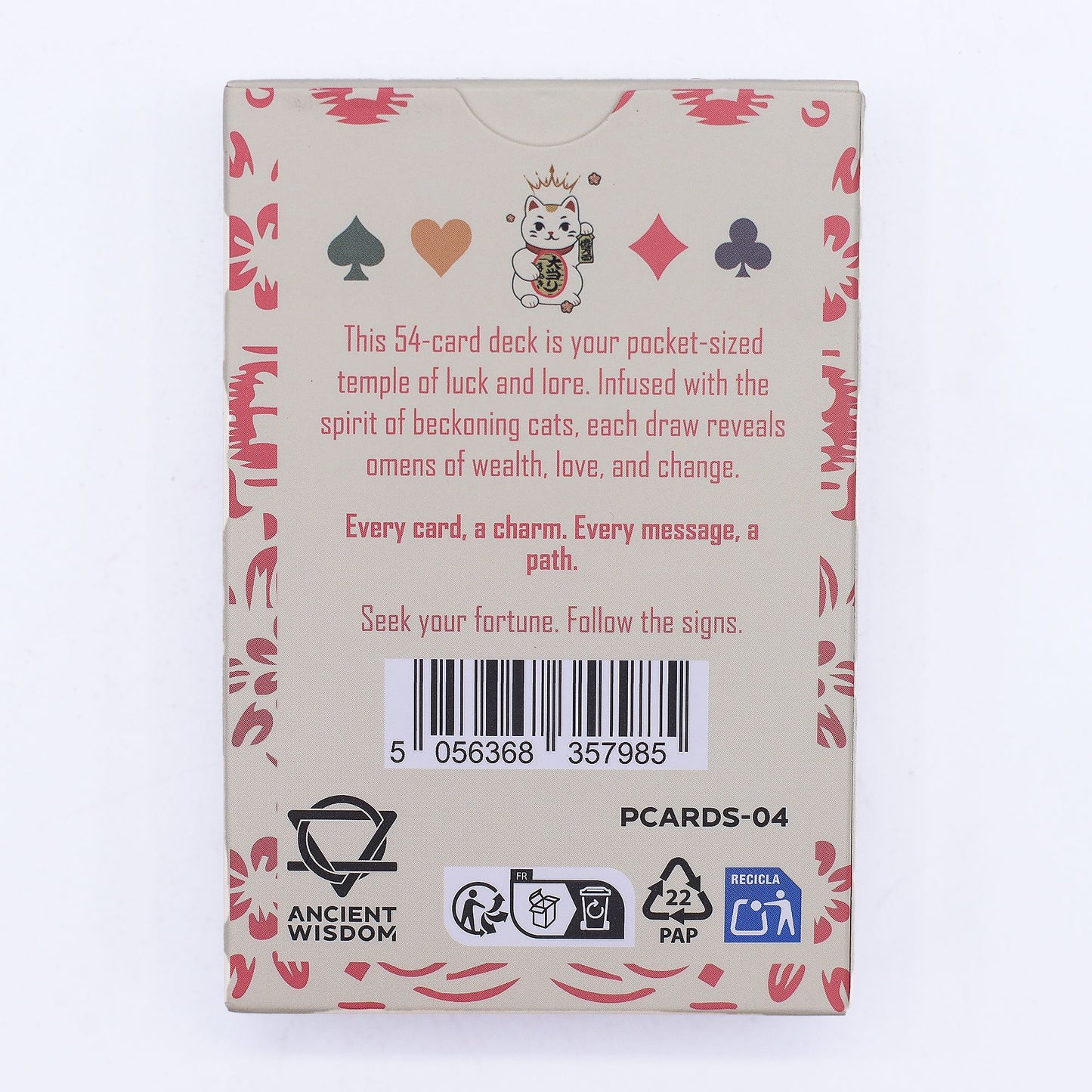 Fortune Cats Playing & Oracle Cards- Maneki Neko Deck