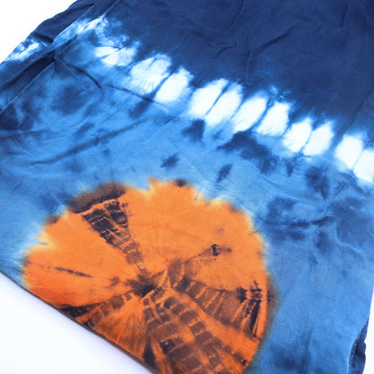 Japanese Style Lounge Pants - Teal & Orange - L