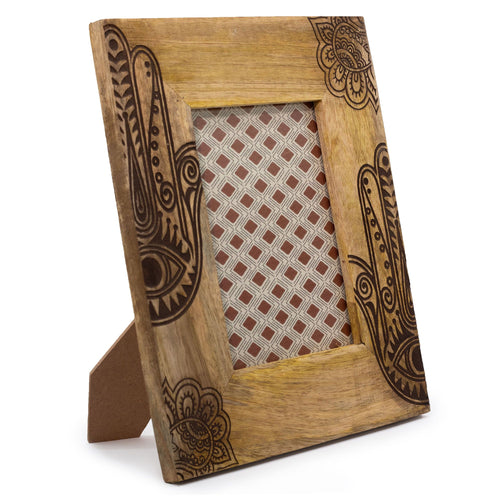 Large Mango Wood Picture Frame (5x7in / 13x18cm Photo) - Hansa - Black