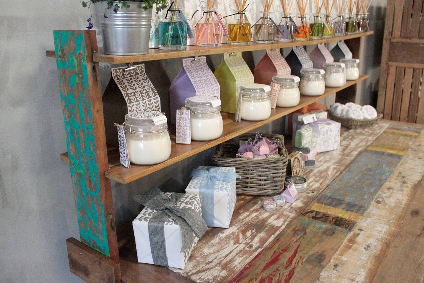 A&C 2.2m Standard Table with top shelf