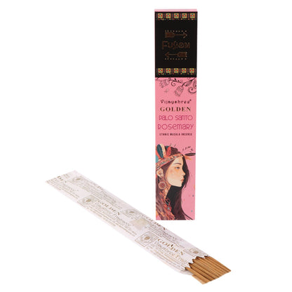 Golden Palo Santo and Rosemary Incense Sticks