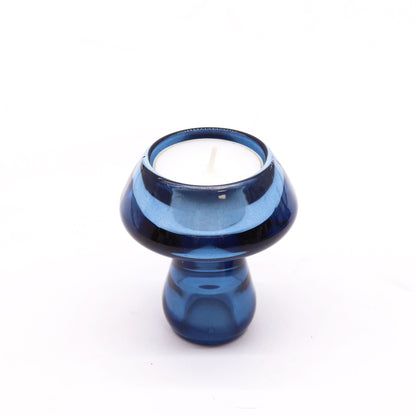 Set of 2 Mushroom Flip Dinner Candle / Tealight Holder - Royal Blue