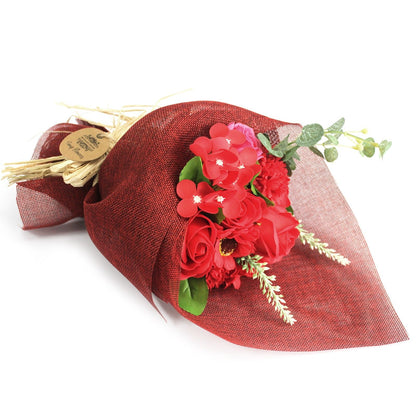 Standing Soap Flower Bouquet - Red - Special