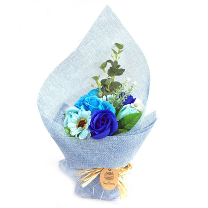 Standing Soap Flower Bouquet - Blue - Special