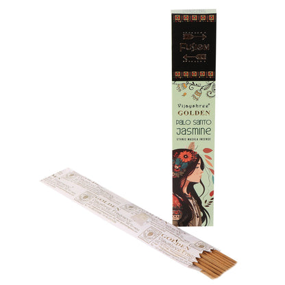 Golden Palo Santo and Jasmine Incense Sticks