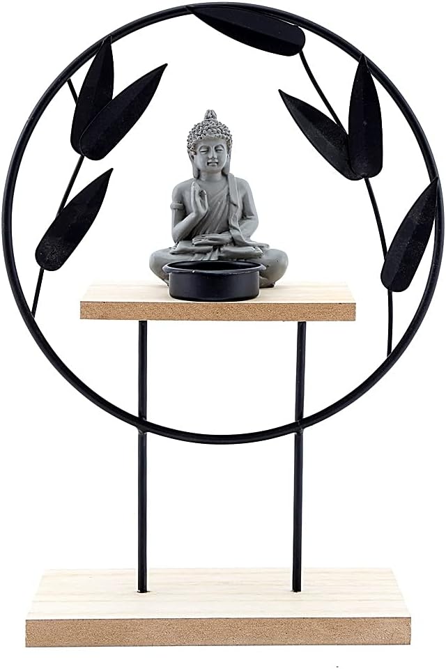 "Leaves of Serenity" Buddha Tealight Holder