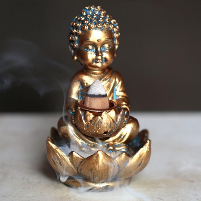 Buddah & Lotus Backflow Incense Burner