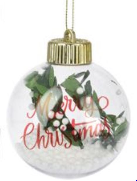 Christmas Bauble with Inscription (Screw-Top Trinket)