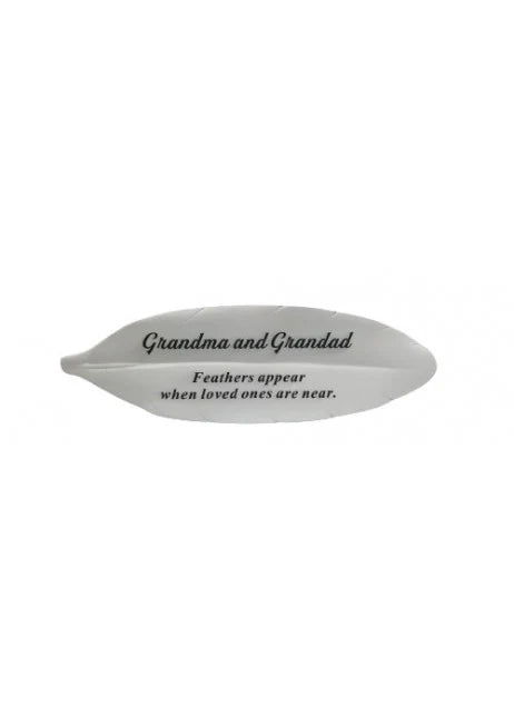 Memorial Feather - Grandma & Grandad