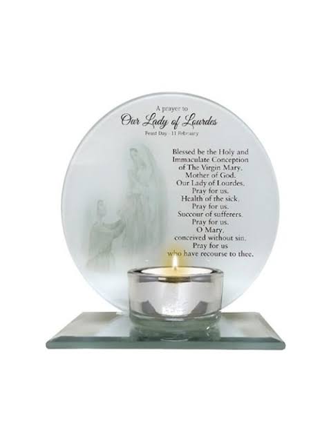 Our Lady of Lourdes Glass Votive