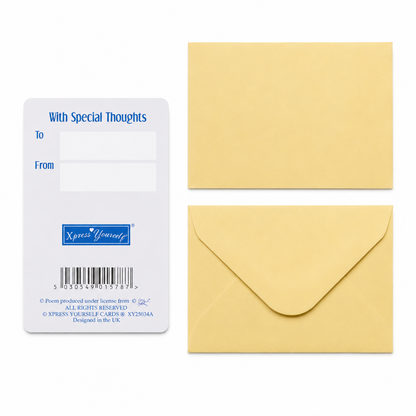Get Well Soon Pocket Keepsake Card with Envelope