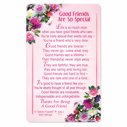 Good Friends Keepsake Wallet Card with Envelope