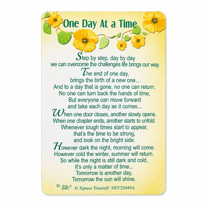 One Day at a Time Keepsake Wallet Card with Envelope